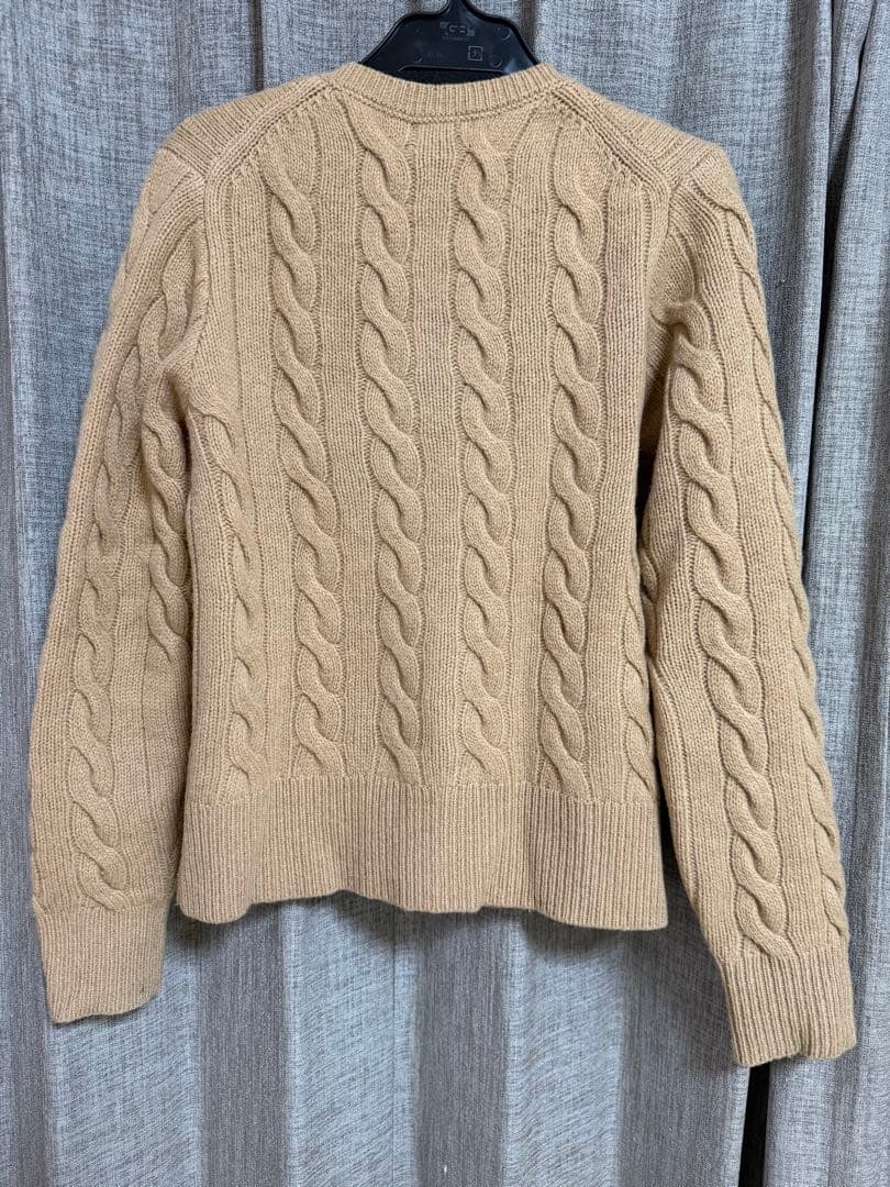 【新品】ケーブルニットウールカシミヤ カーディガン