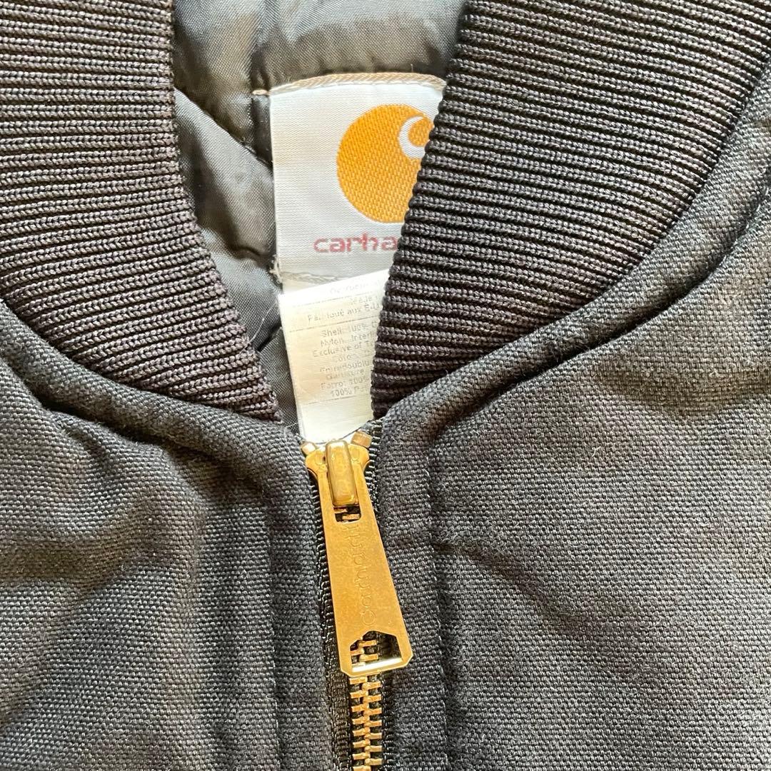 90s Carhartt USA製 ダックベスト ブラック 星タグ 腰ゴム 黒