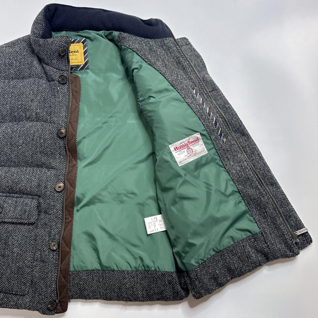 【極美品】KENT ケント　ハリスツイード　ダウンベスト　ヘリンボーン　LL