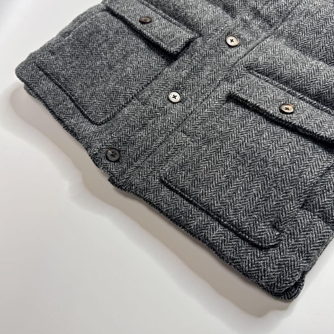 【極美品】KENT ケント　ハリスツイード　ダウンベスト　ヘリンボーン　LL