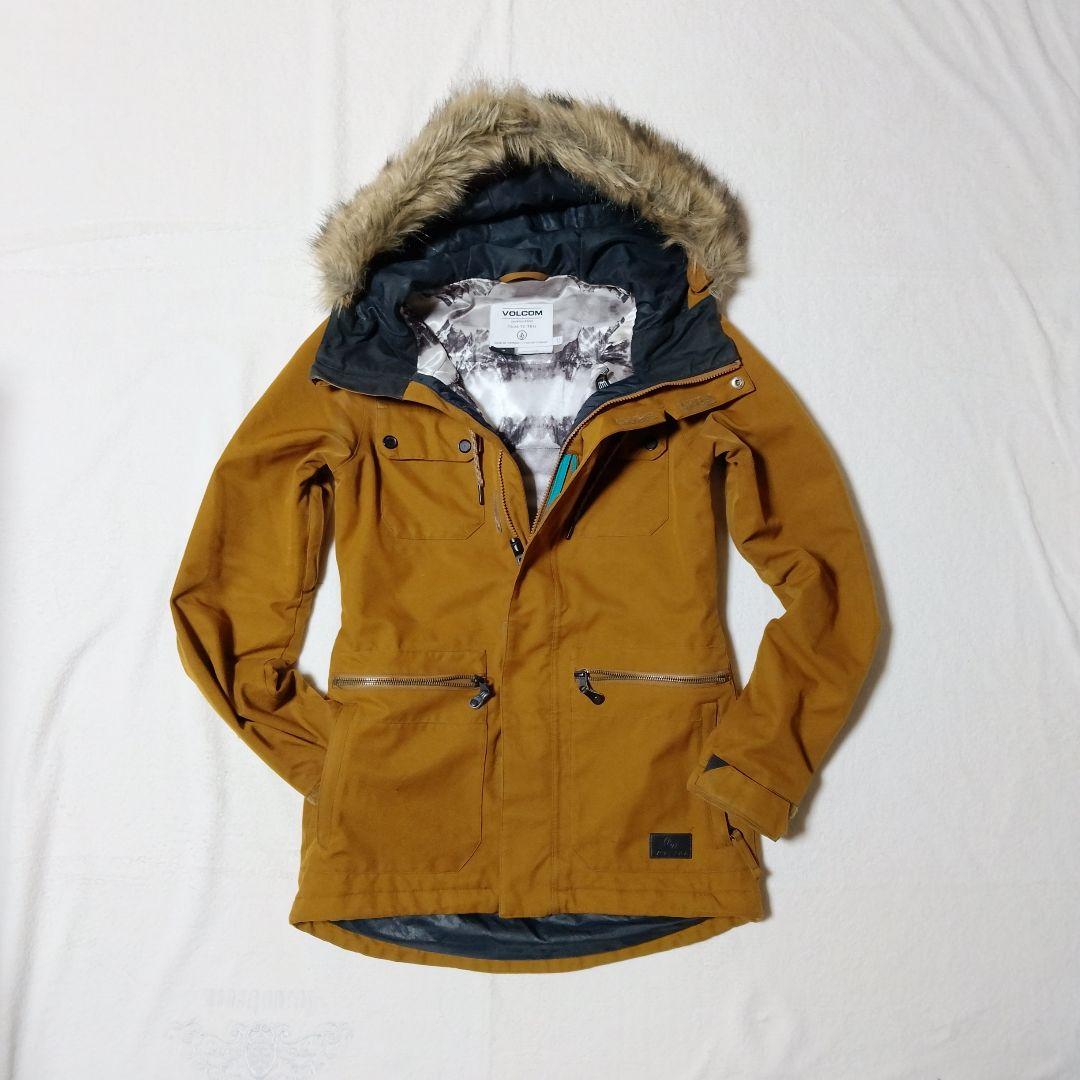 VOLCOM ボルコム スノーボードジャケット XS ファー 防水 アウトドア