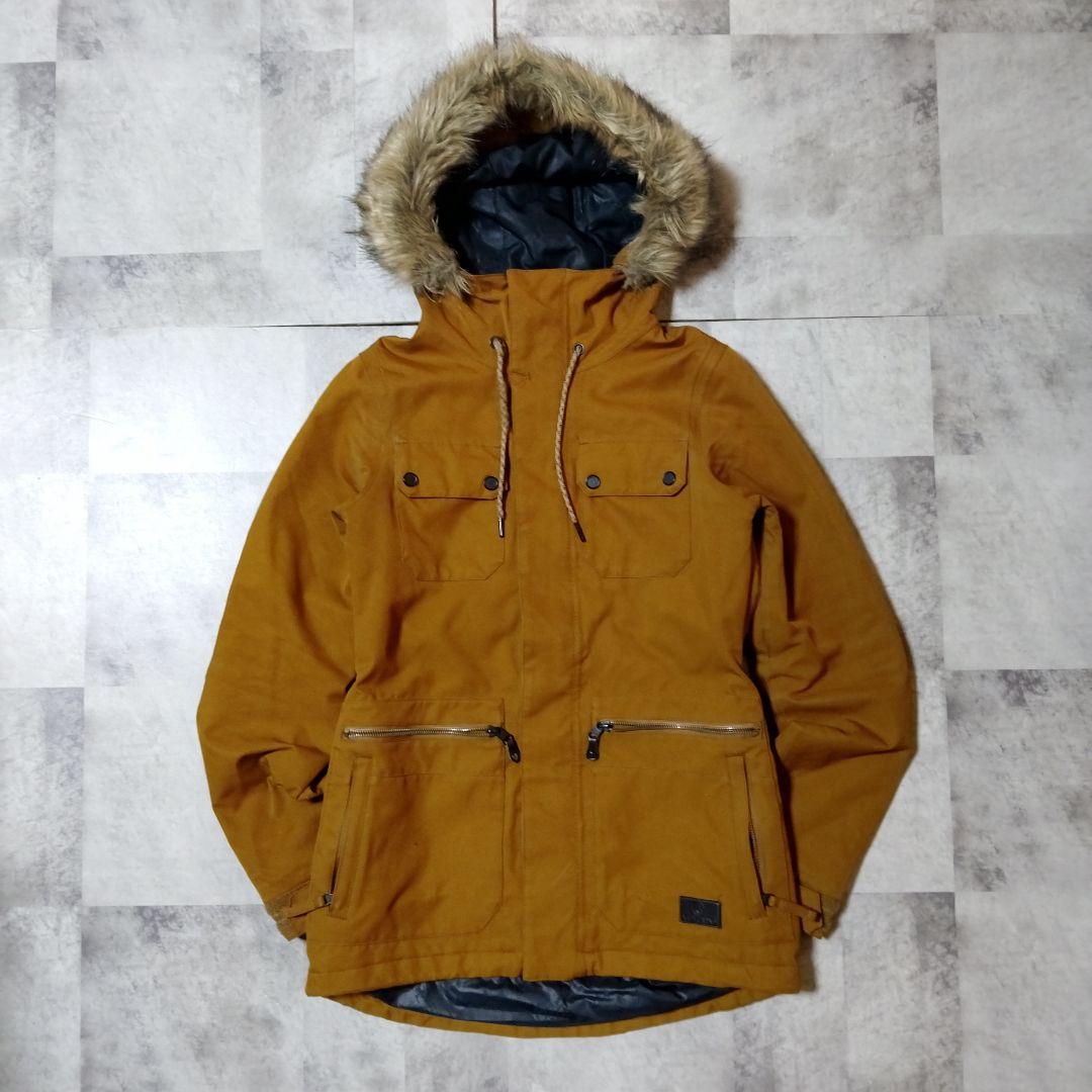 VOLCOM ボルコム スノーボードジャケット XS ファー 防水 アウトドア