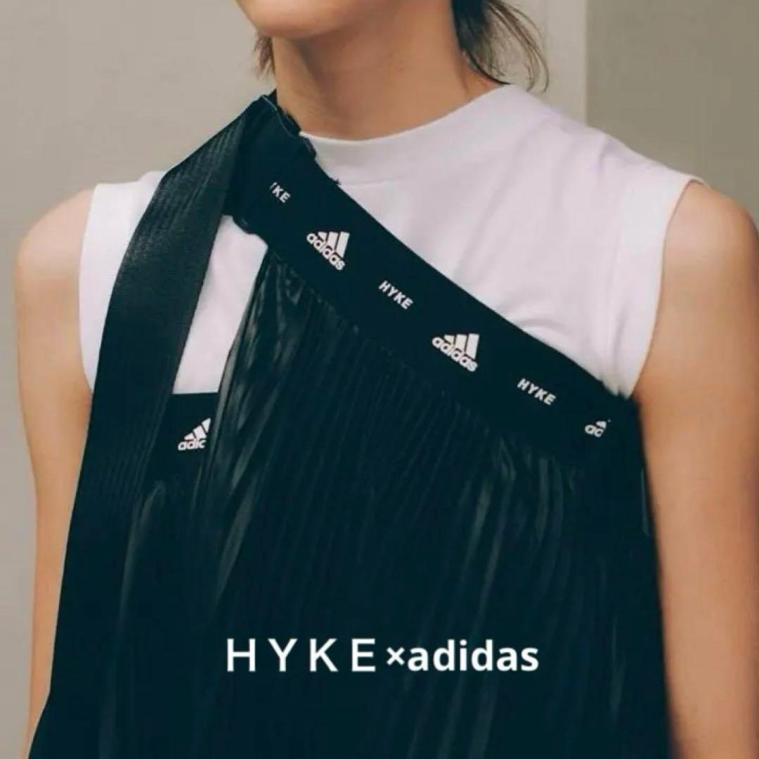 値下げ HYKE × adidas コラボ アシンメトリー プリーツ ワンピース
