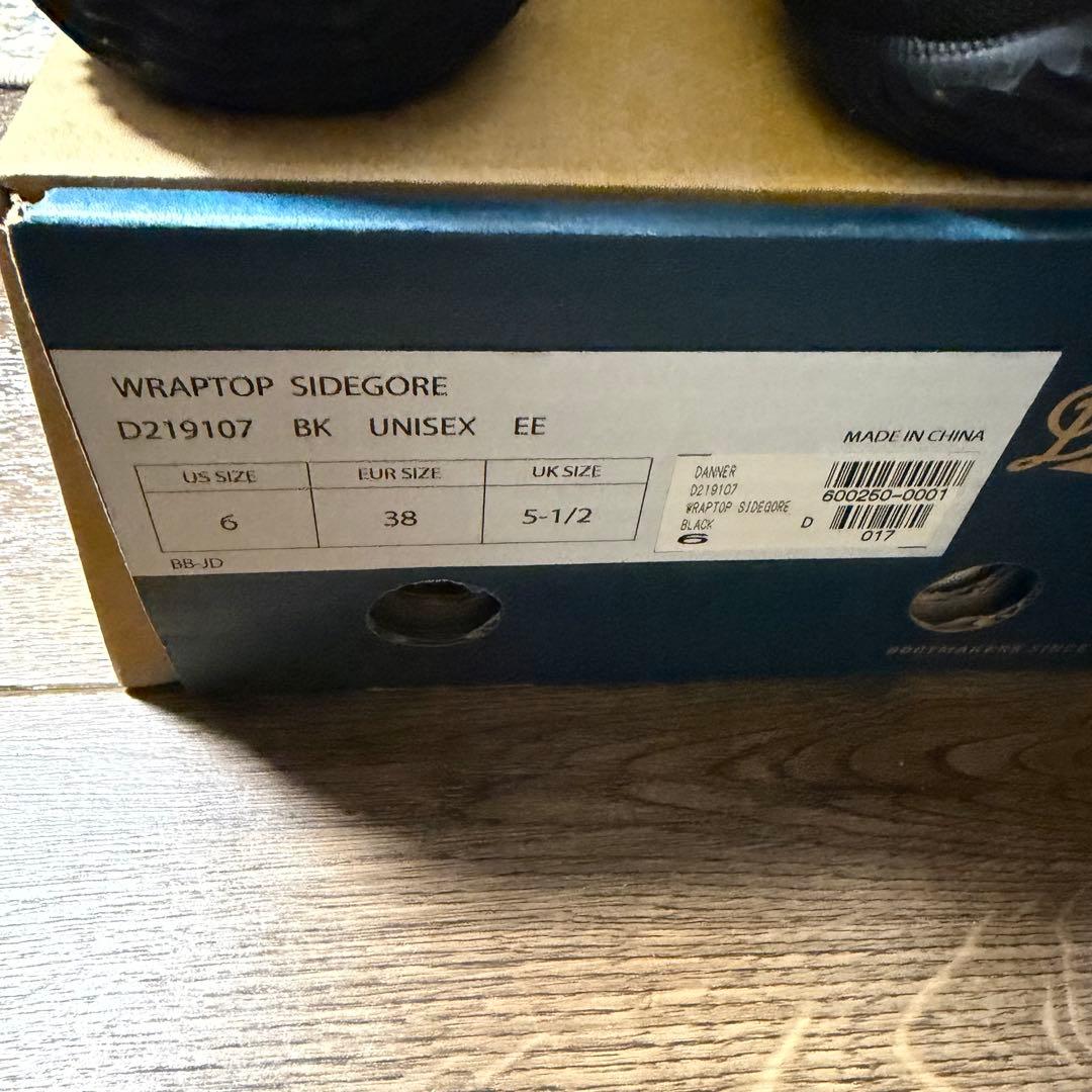 ★美品DANNER Wraptop Sidegore ブラック 24.0cm★