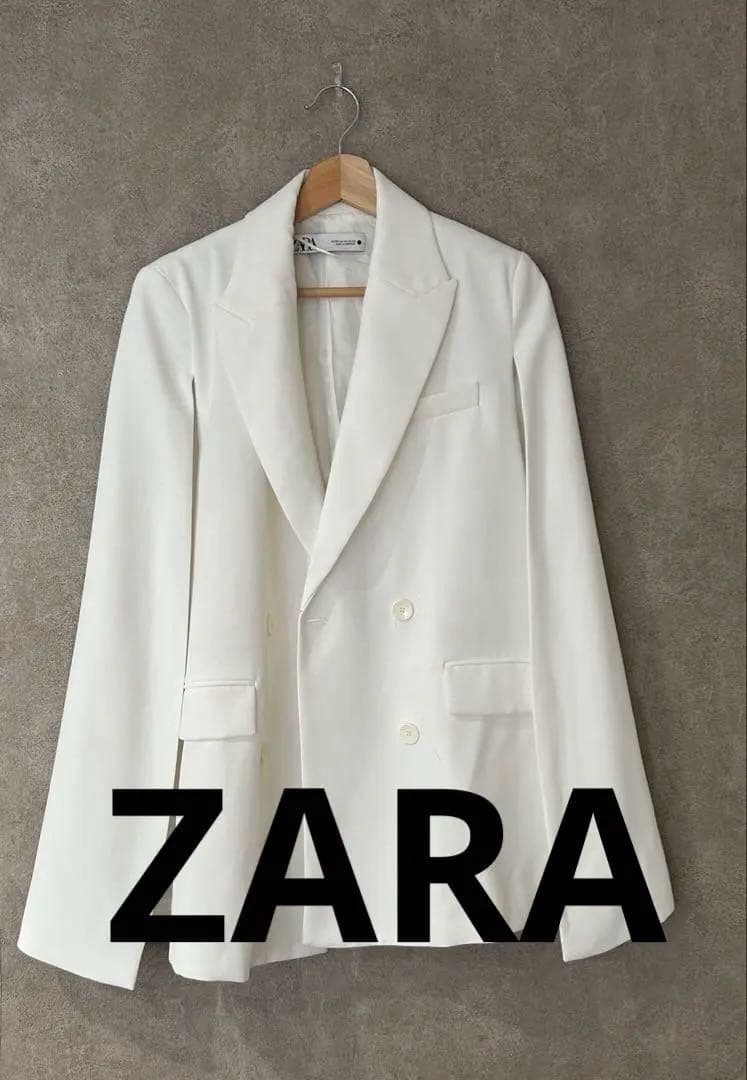 ZARA ホワイトケープオーバージャケット