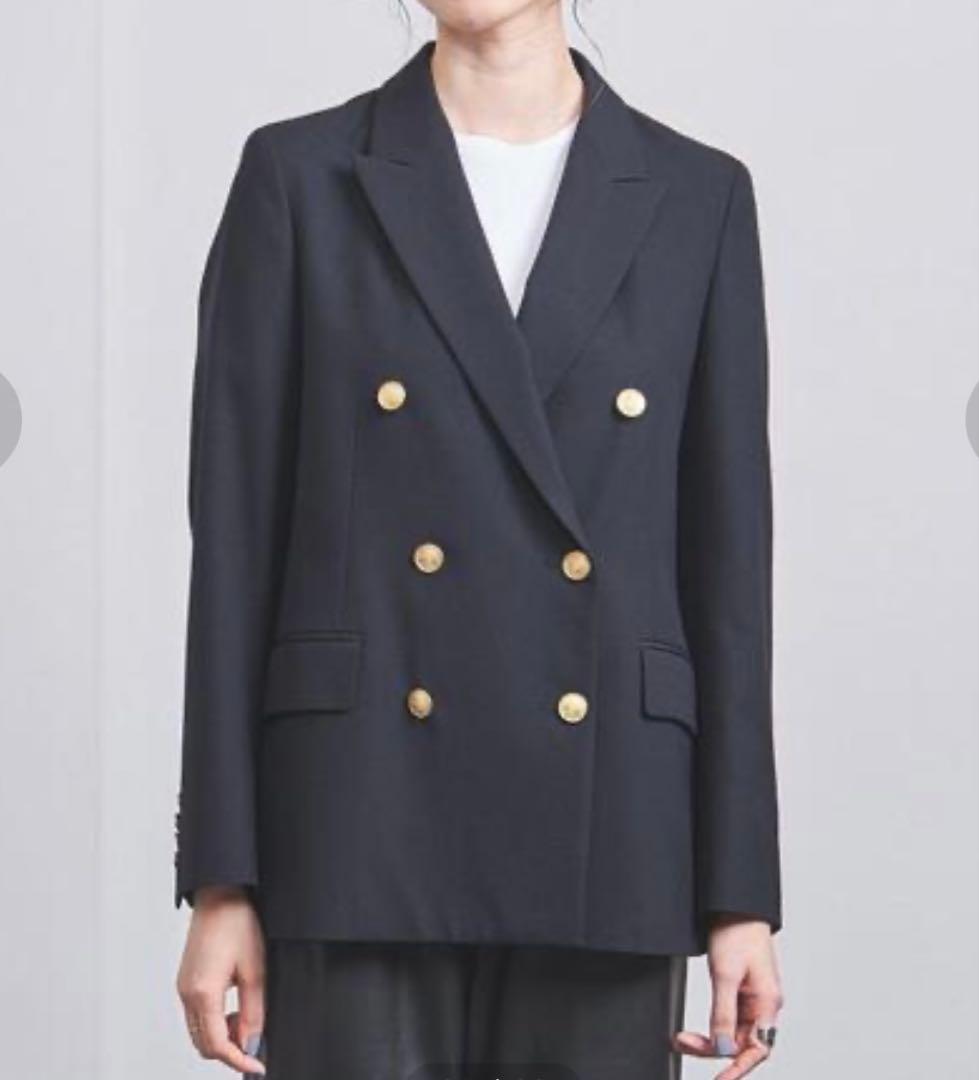 UNITED ARROWS W6Bブレザー ネイビーテーラードジャケット金ボタン