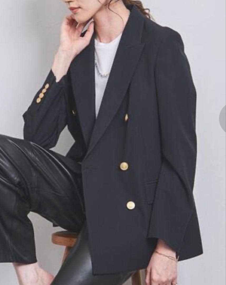 UNITED ARROWS W6Bブレザー ネイビーテーラードジャケット金ボタン