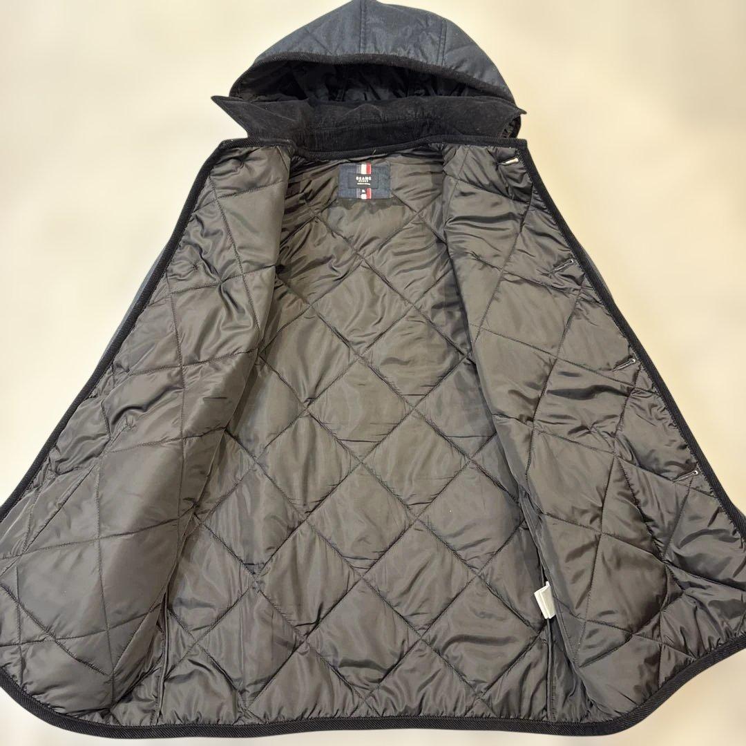 【美品】BEAMS HEART キルティングコートフード付き　ネイビ ー　XL
