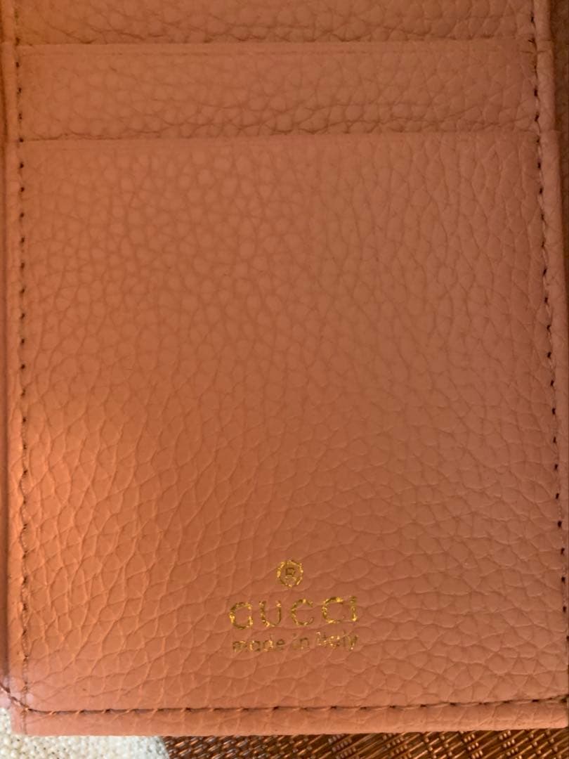 値下げしました⭐️GUCCI 三つ折り財布 ベージュ ピンク