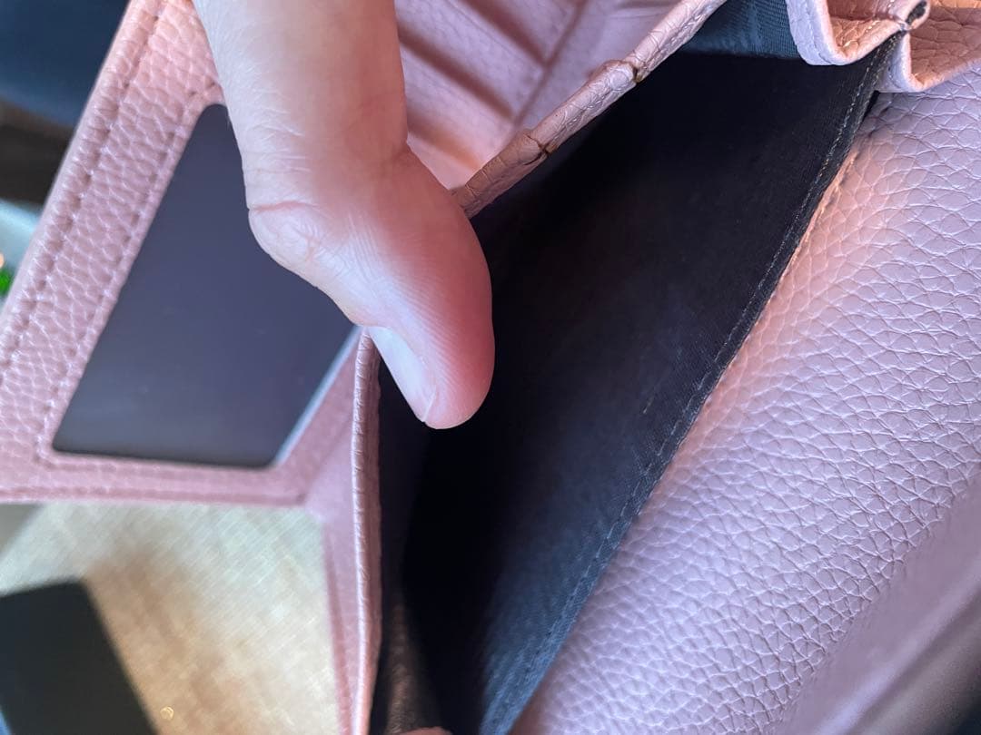 値下げしました⭐️GUCCI 三つ折り財布 ベージュ ピンク