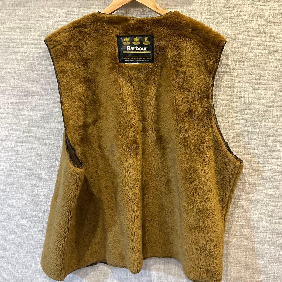 Barbour ベスト　ブラウンファーベスト　美品❗️ 最終値下げ