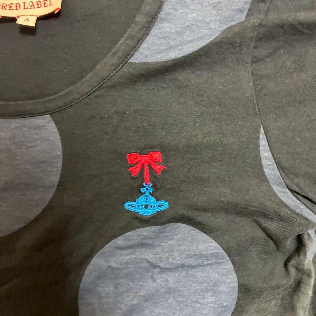ヴィヴィアンウエストウッド　レッドレーベル　Tシャツ　ドット　リボン　オーブロゴ
