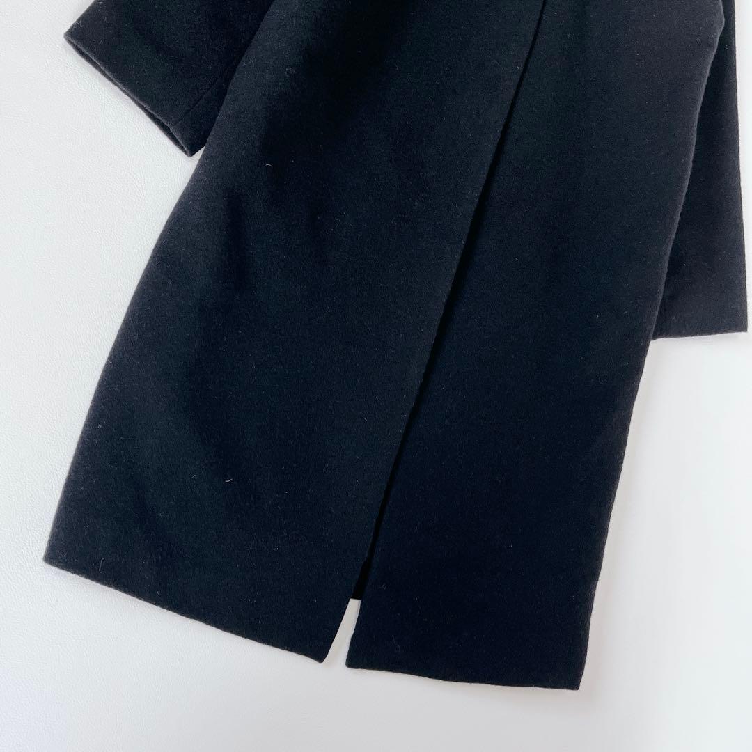 美品✨ナチュラルビューティベーシック　カシミヤ　アンゴラ　ノーカラーコート