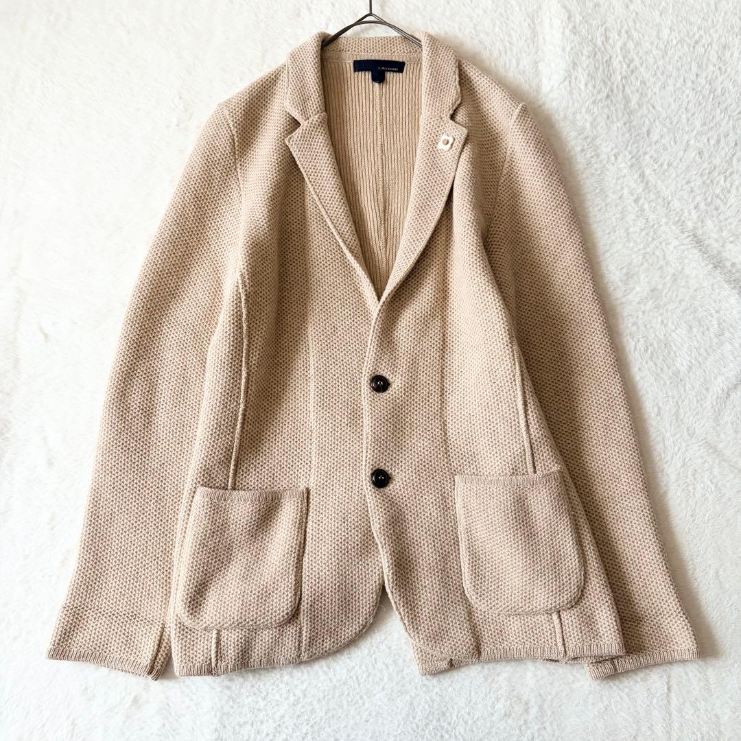 1360 美品✨ ラルディーニ ニットテーラードジャケット アルパカウール XS