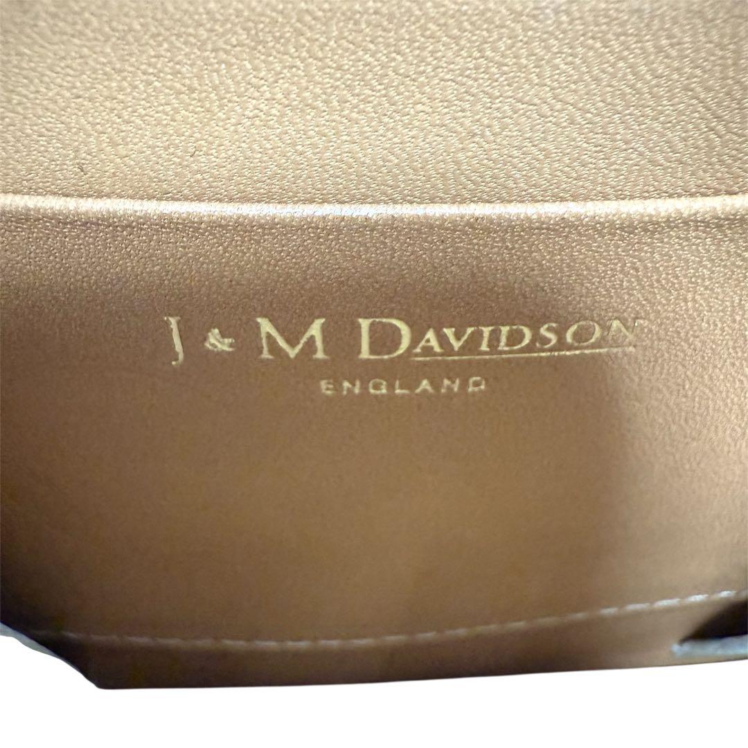 J&M DAVIDSON クロコ型 レザー 二つ折り カードケース 財布