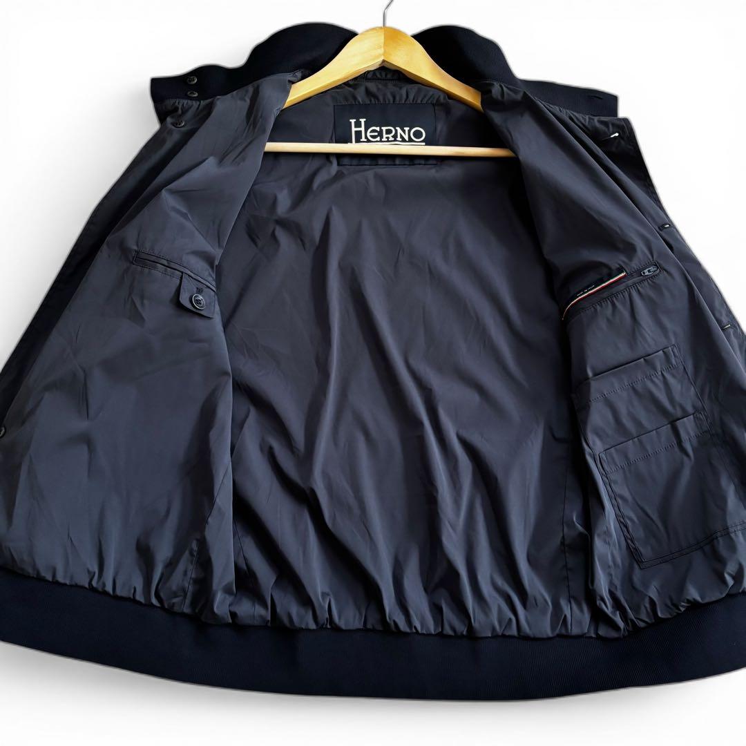 HERNO ヘルノ ヴァルスター ブルゾン 48 L ダークネイビー イタリア製