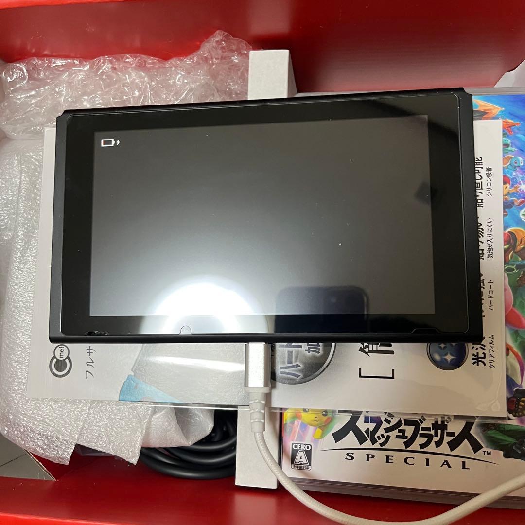 Switch 本体グレースhac001-01後期スマブラカセット付き
