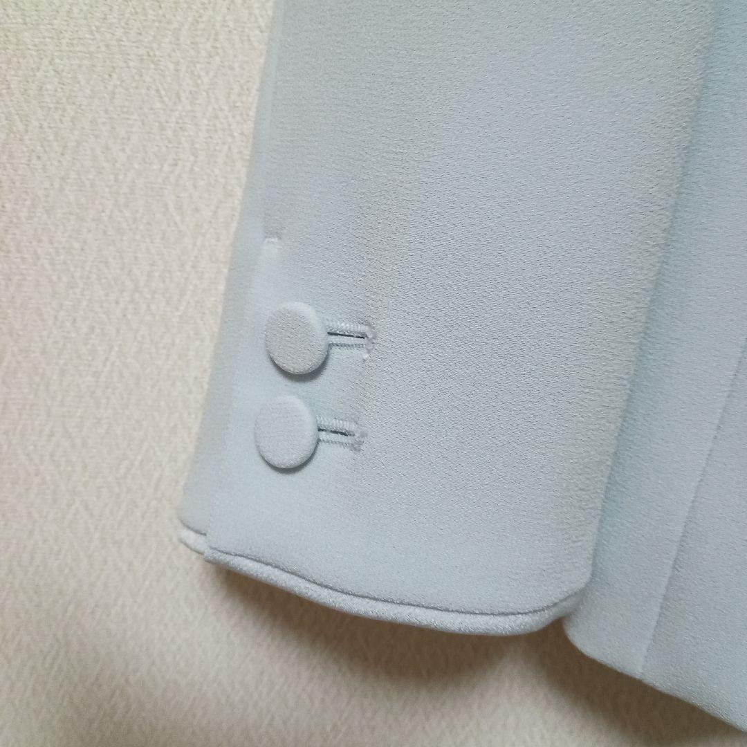 [美品]ANAYI トリアセジョーゼットノーカラージャケット