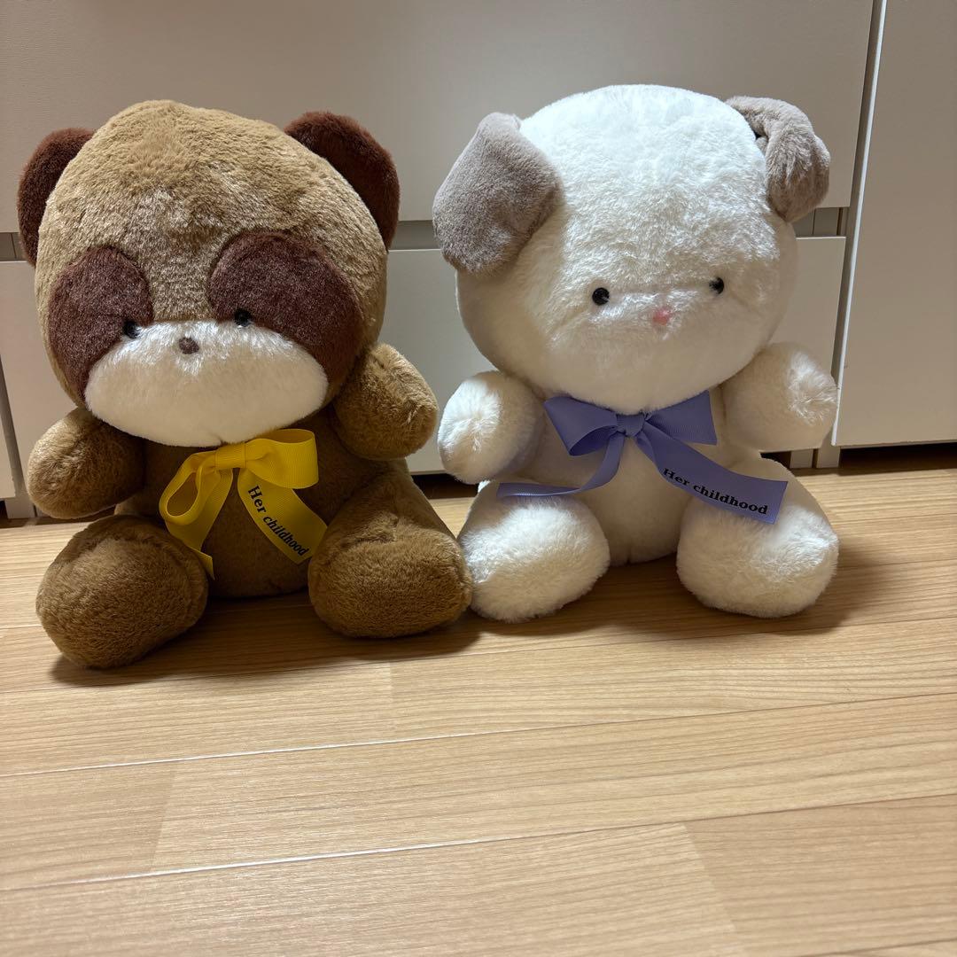 あの頃のともだちBIGぬいぐるみ3 たぬき　いぬ