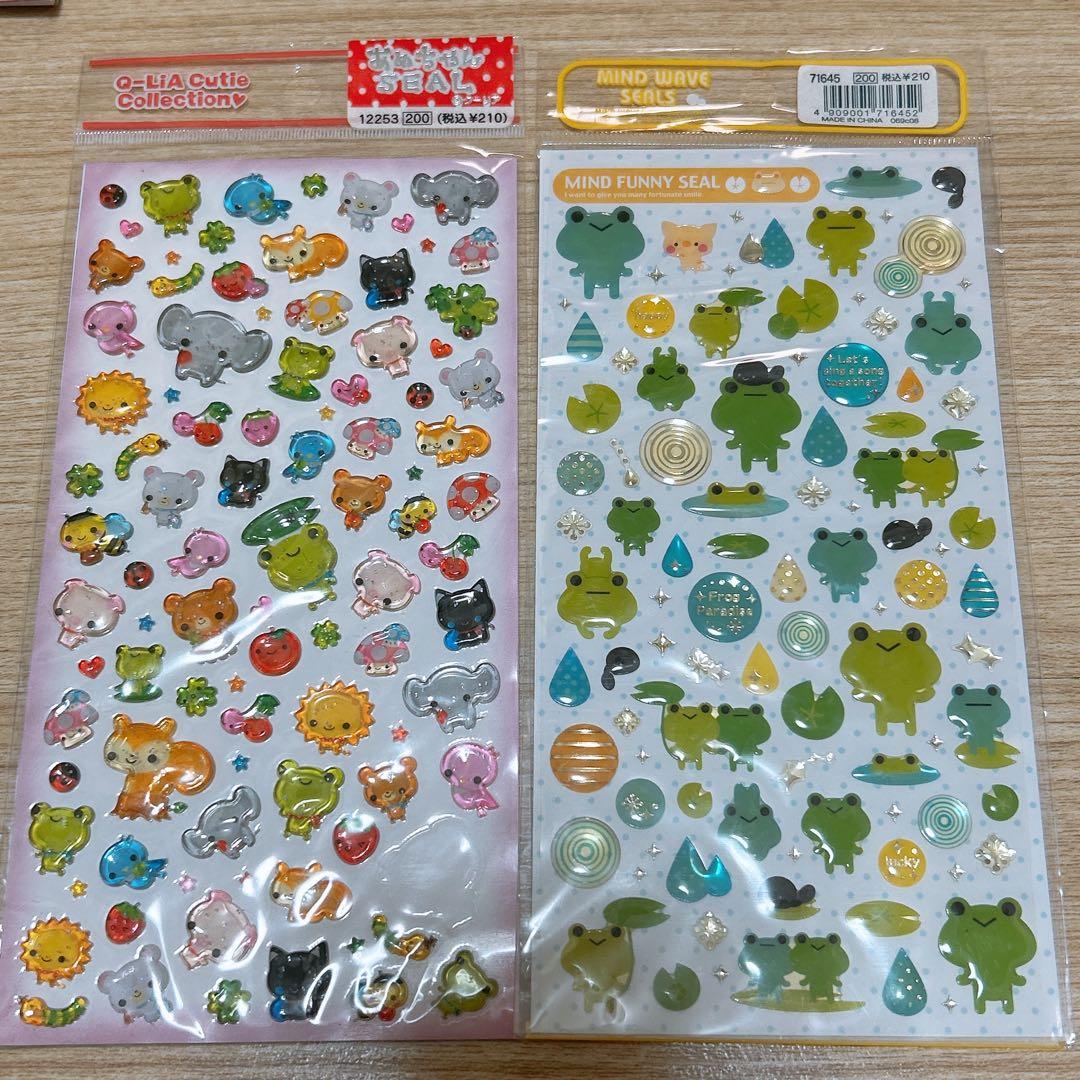 平成レトロ　おてがみメモ　ウォーターシール　あめちゃんシール　めっちゃキラシール
