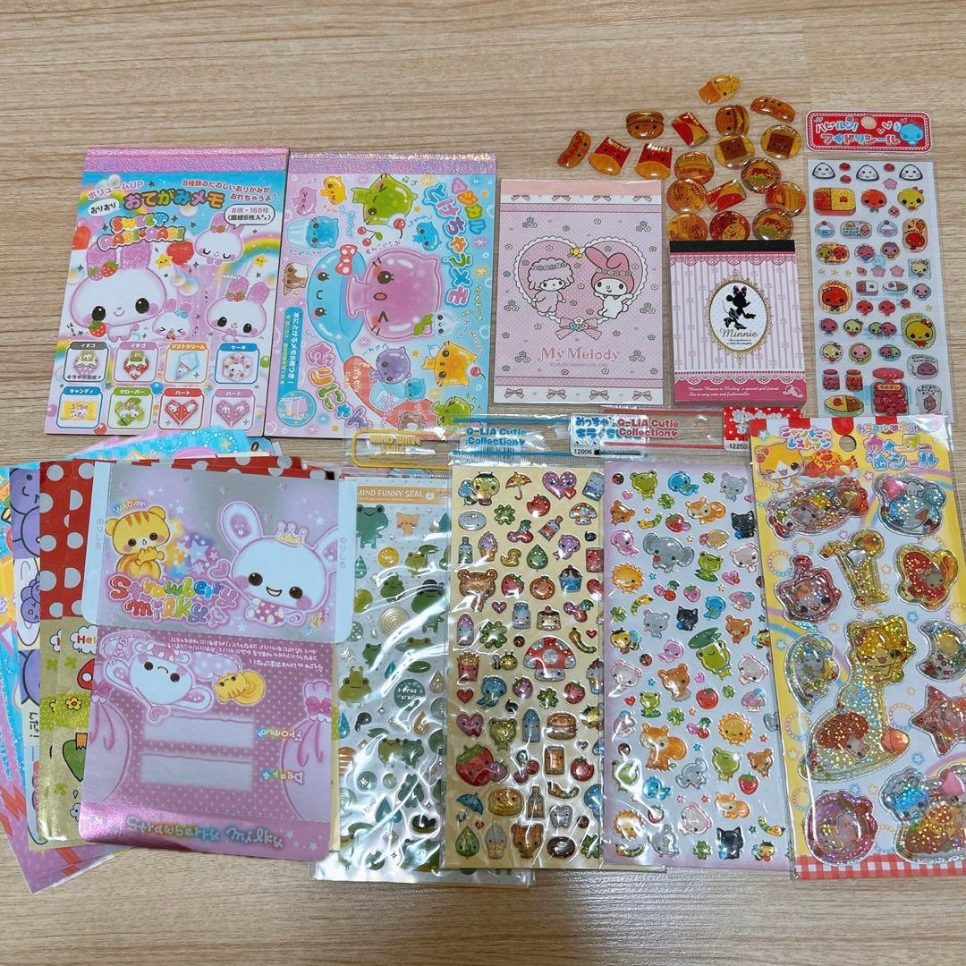 平成レトロ　おてがみメモ　ウォーターシール　あめちゃんシール　めっちゃキラシール