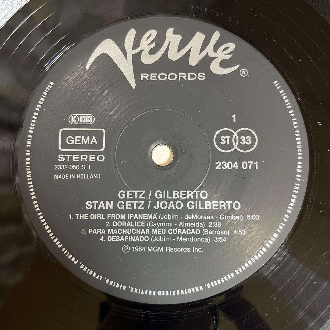 64年オランダ盤　GETZ/GILBERTO