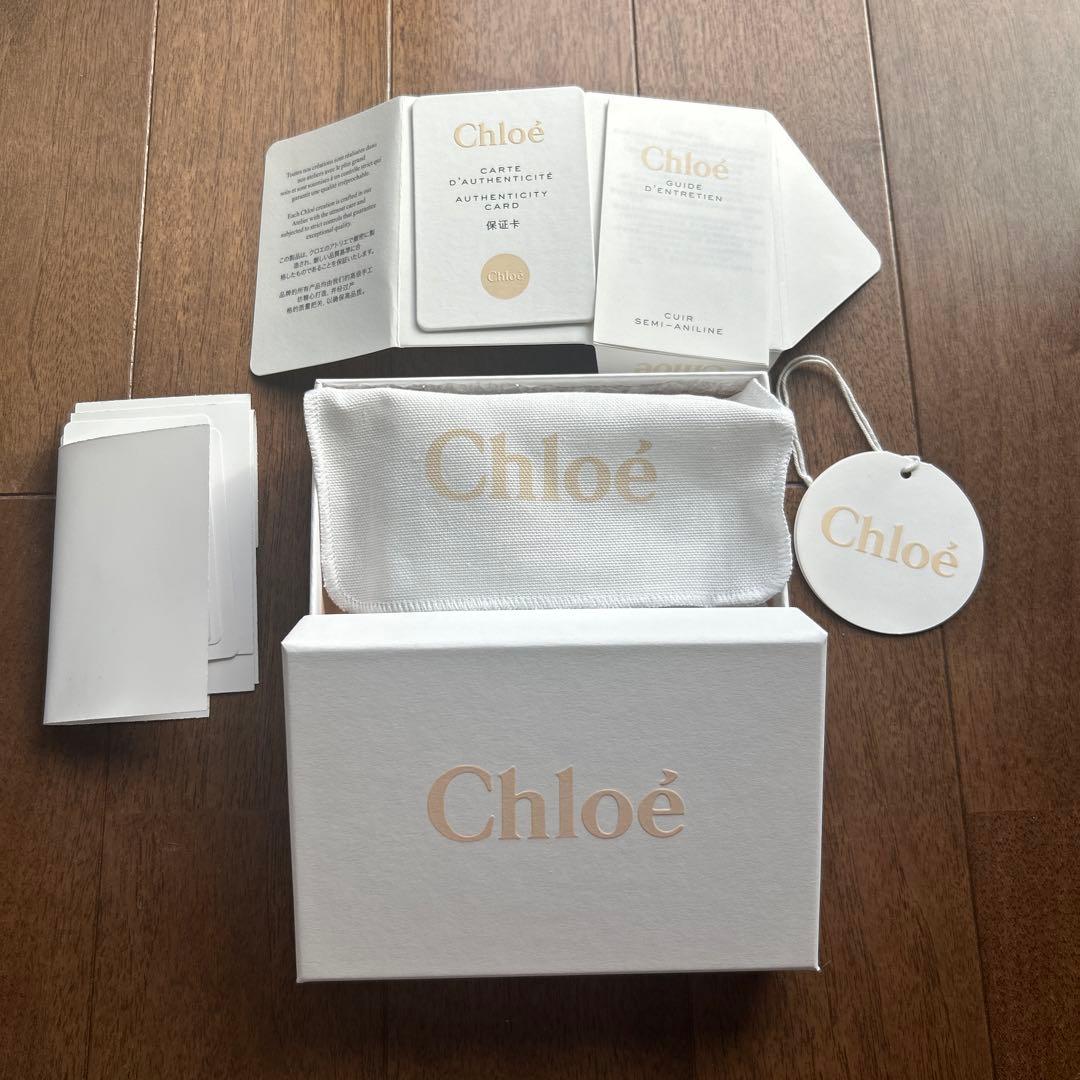 Chloé Cロゴ三つ折り財布 ブラウン