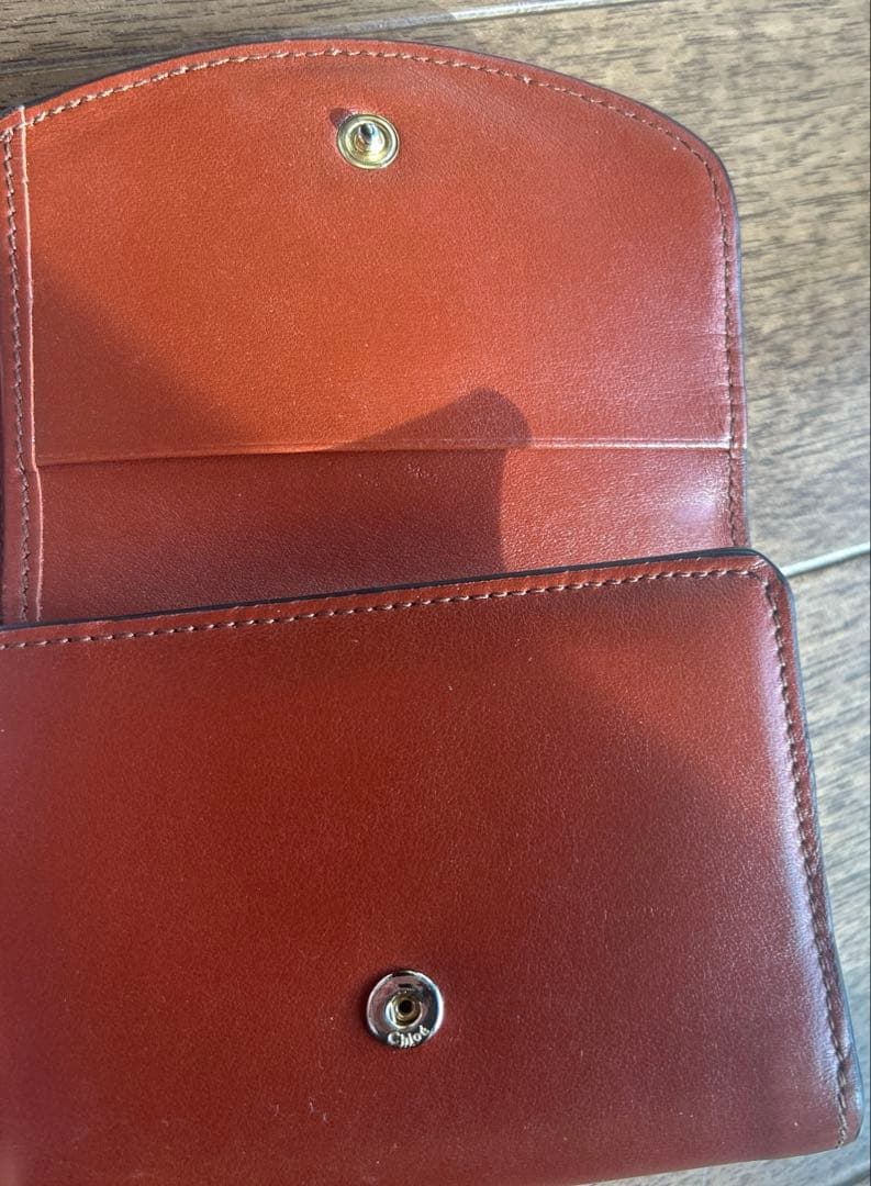 Chloé Cロゴ三つ折り財布 ブラウン