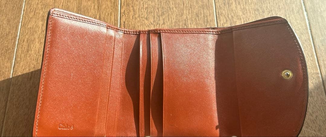 Chloé Cロゴ三つ折り財布 ブラウン
