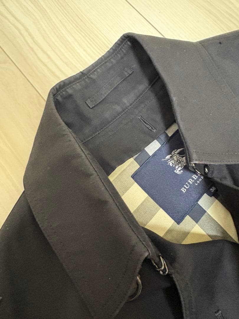 【BURBERRY】ライナー付き トレンチコート レディース38 ブラック