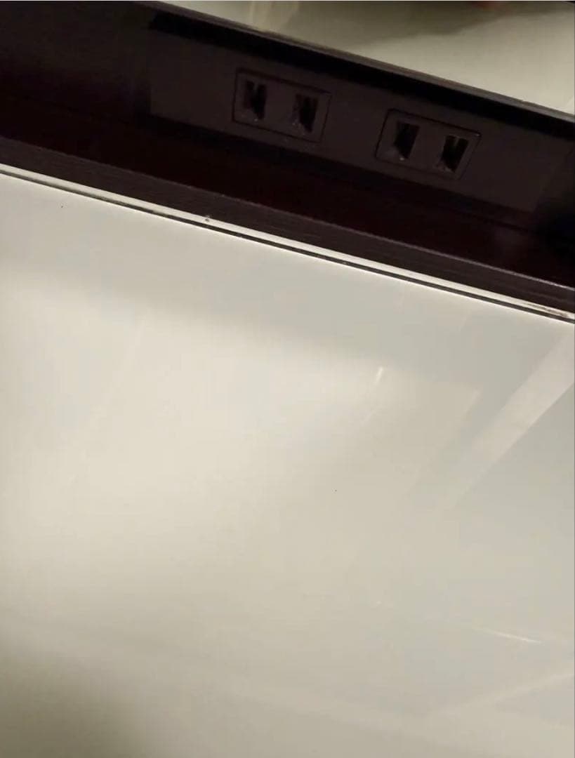 ニトリ　ダークブラウン ドレッサー・鏡台 ガラス天板