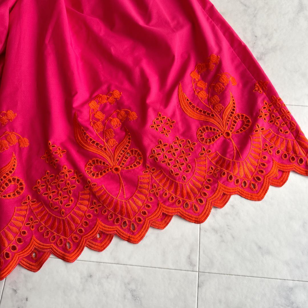 【美品】MUVEIL ミュベール スズランレース フレアパンツ　カジュアルパンツ