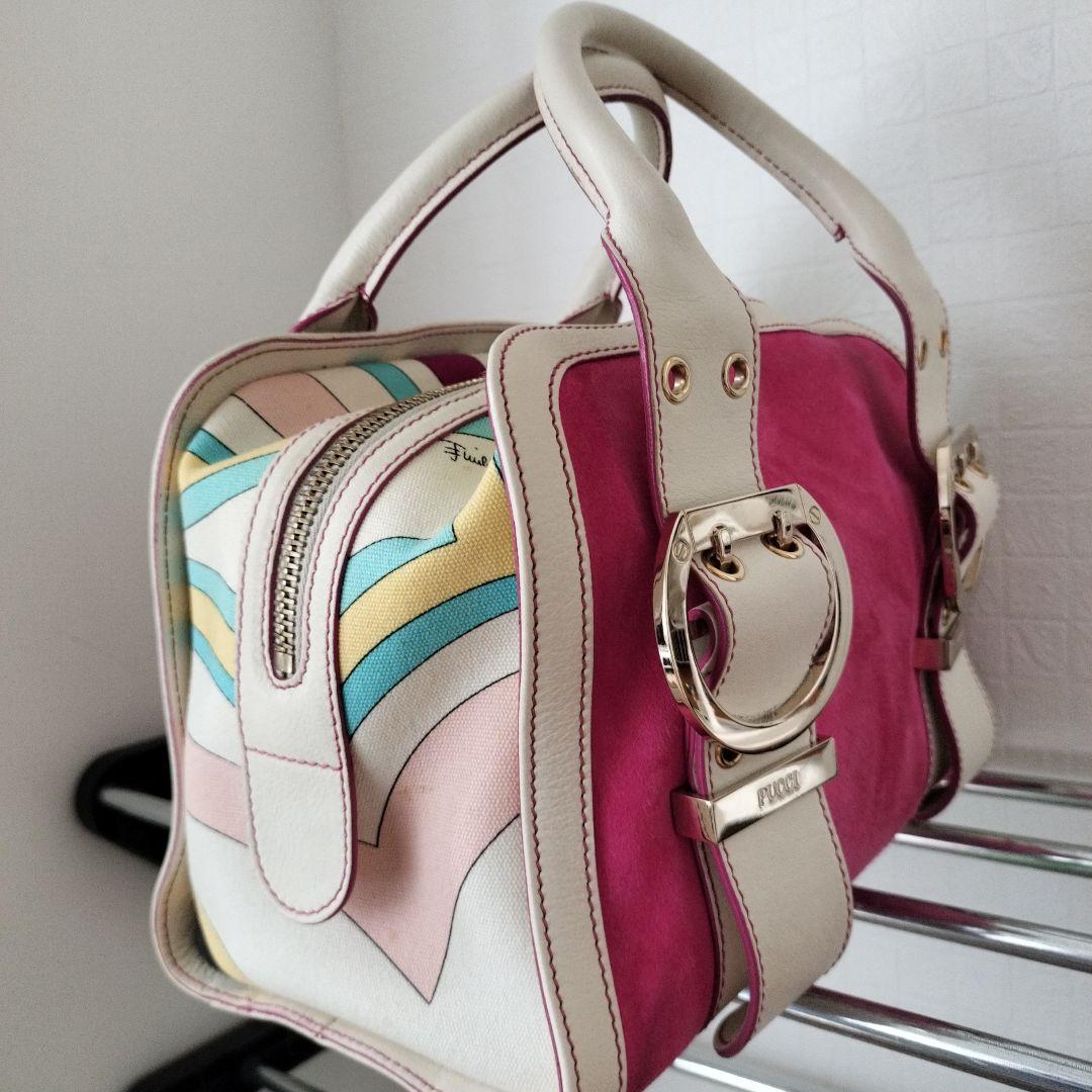 PUCCI バッグ ピンク ボストン