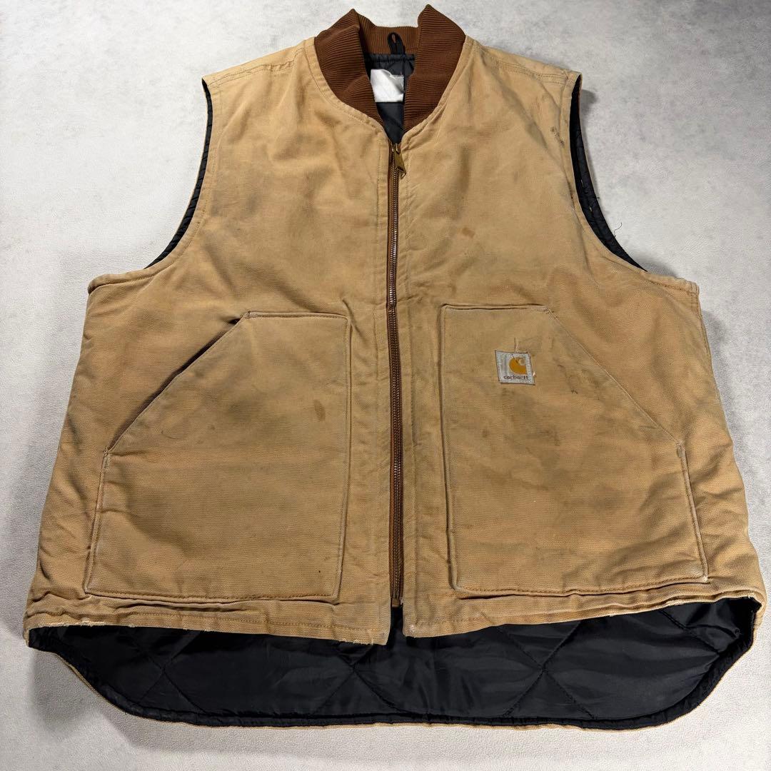 Lサイズ 90s カーハート ダックベスト キルティング Carhartt