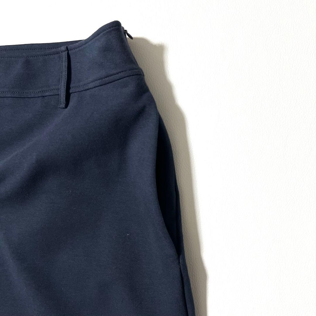 3417【美品】ブルネロクチネリ ロングスカート ストレッチ 紺 S