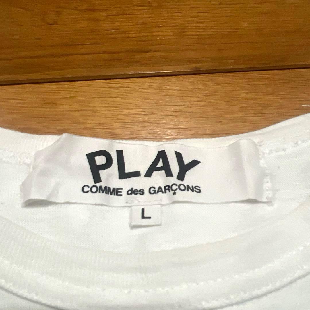 m*i様 【美品】プレイコムデギャルソン　青　ハートロゴ　Tシャツ　サイズL
