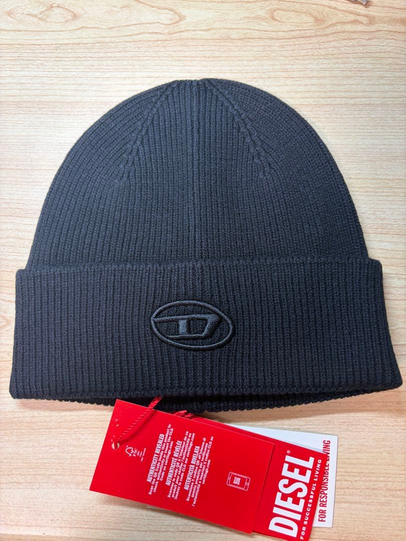新品未使用【DIESEL】 ディーゼル ビーニー ニット帽 ブラック