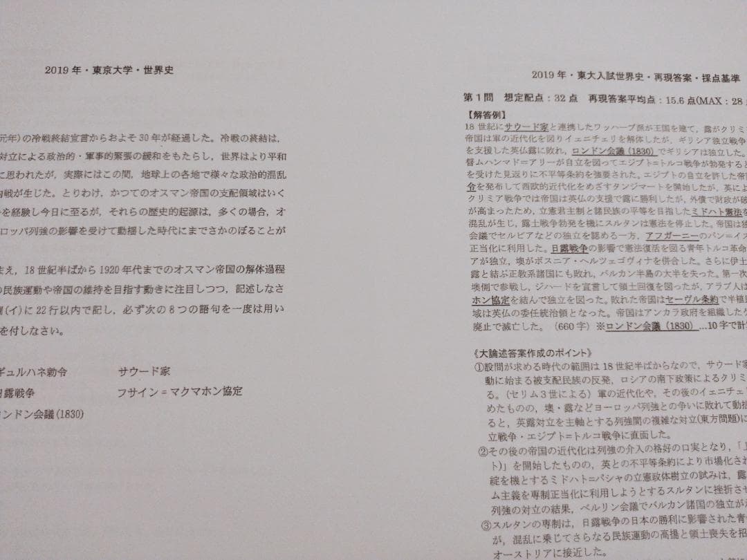 駿台の渡辺幹雄先生による東大世界史対策集　最上位クラス　鉄緑会　河合塾　東進