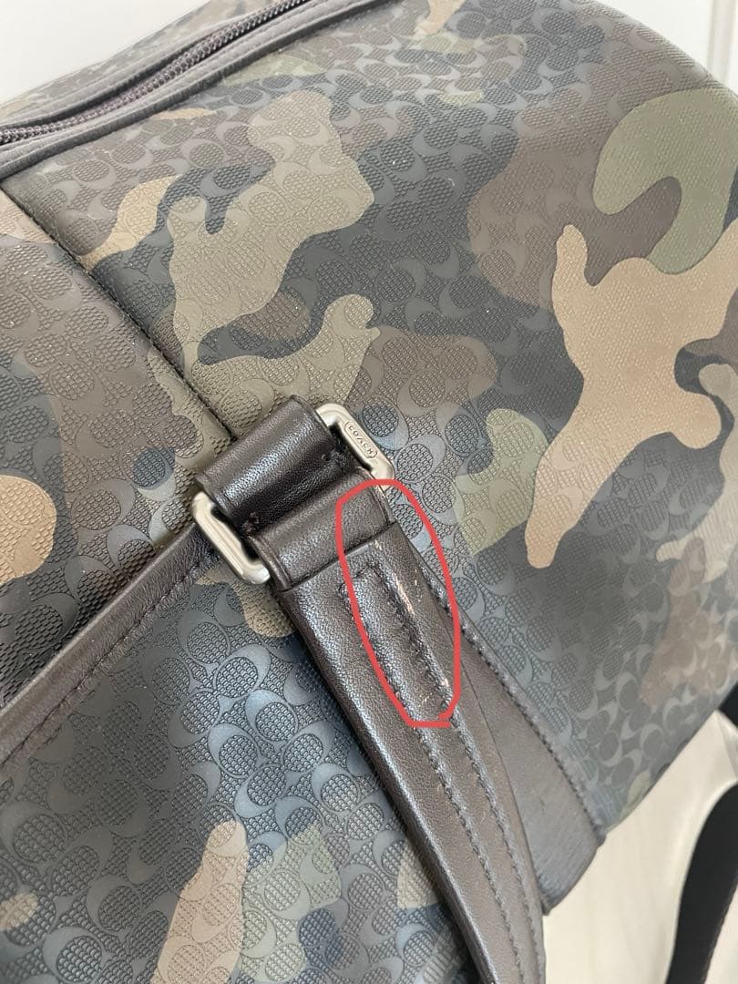 《希少》COACH 迷彩柄 ボストンバッグ　2way　シグネチャー　（美品）