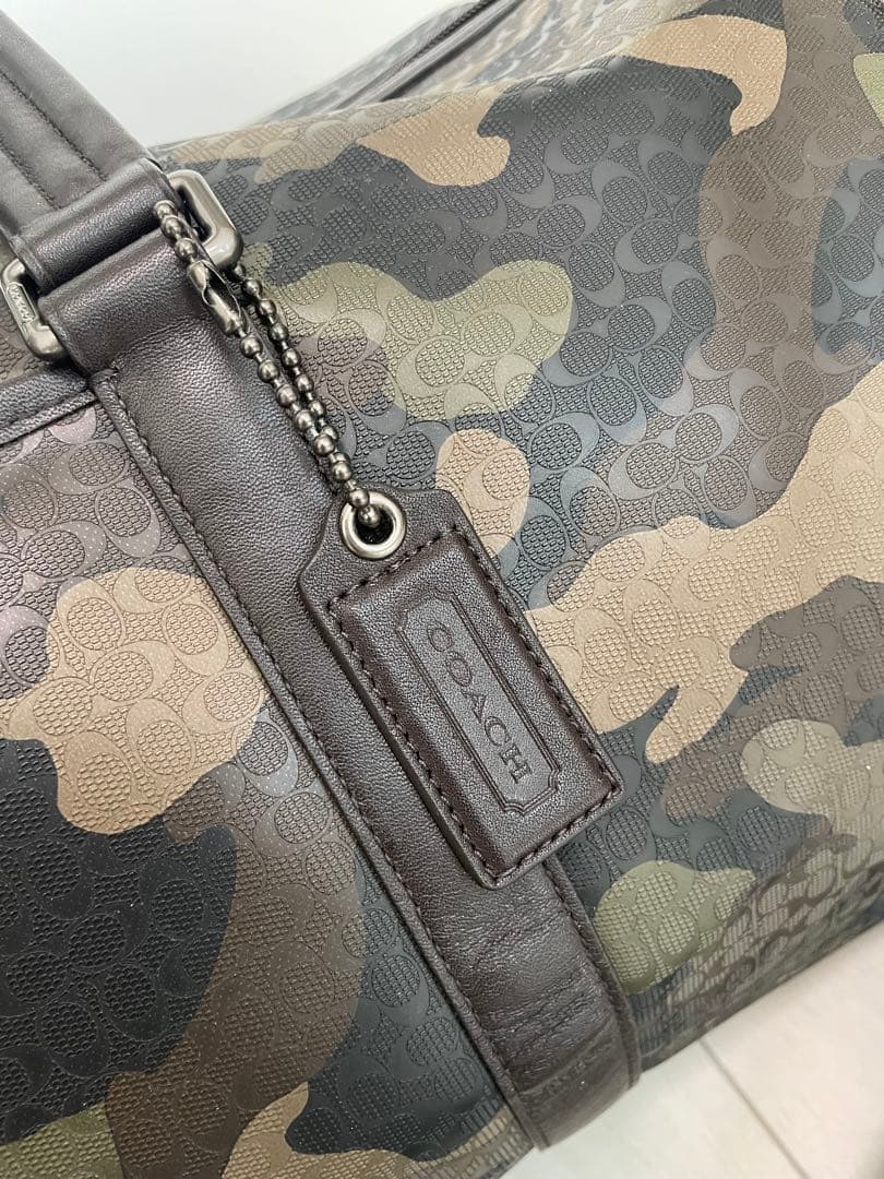 《希少》COACH 迷彩柄 ボストンバッグ　2way　シグネチャー　（美品）