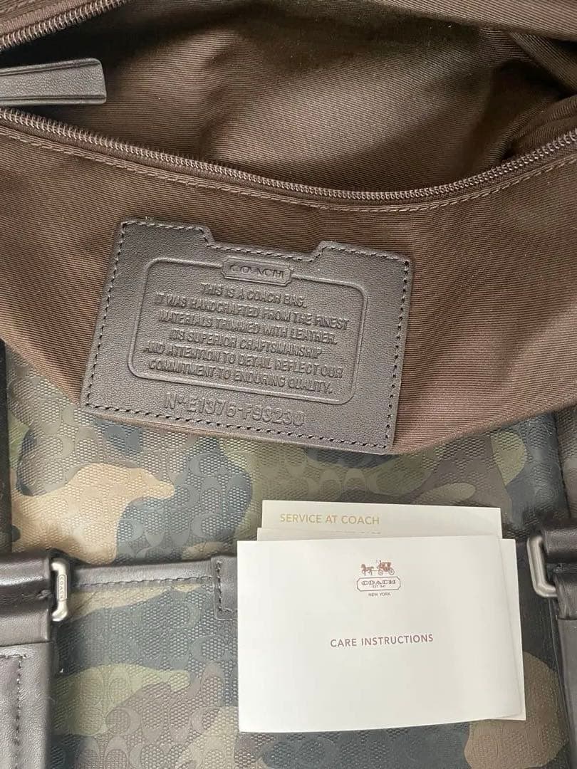 《希少》COACH 迷彩柄 ボストンバッグ　2way　シグネチャー　（美品）