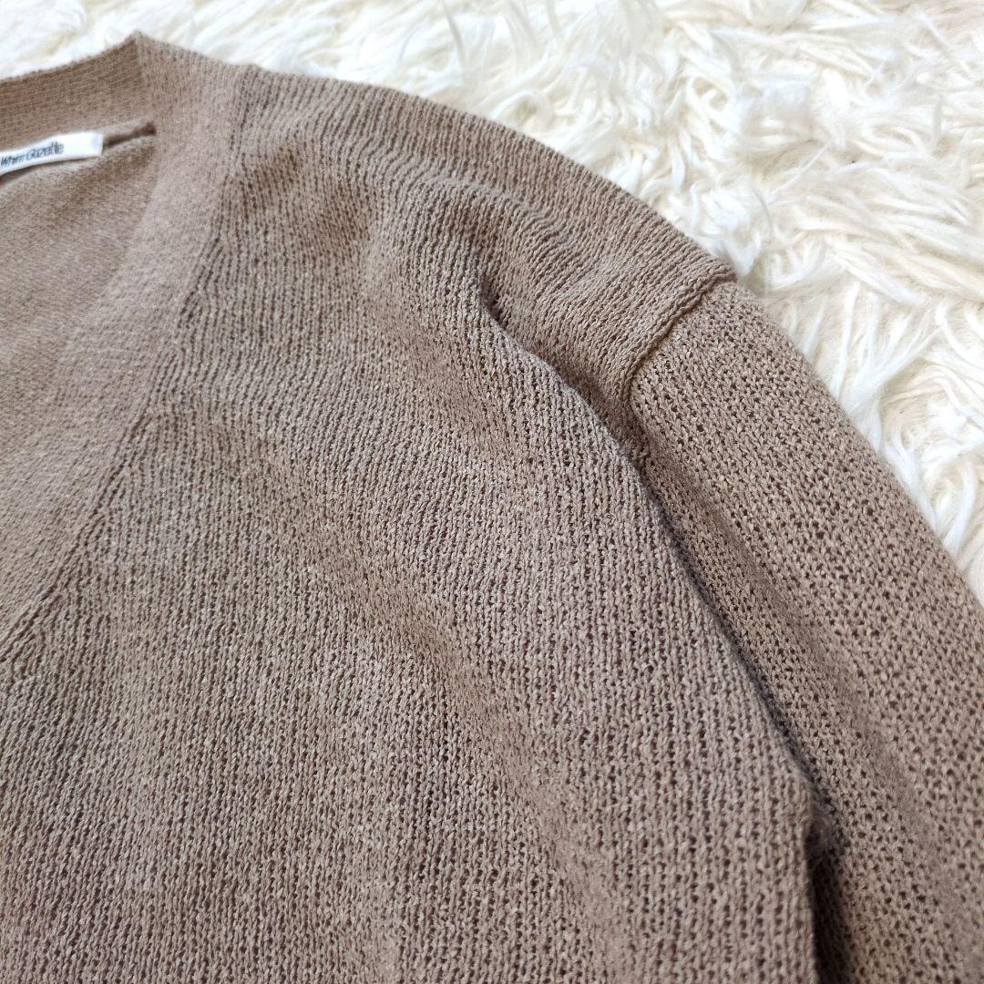 25SS タグ付き　Whim Gazette ペーパーヤーンカーディガン