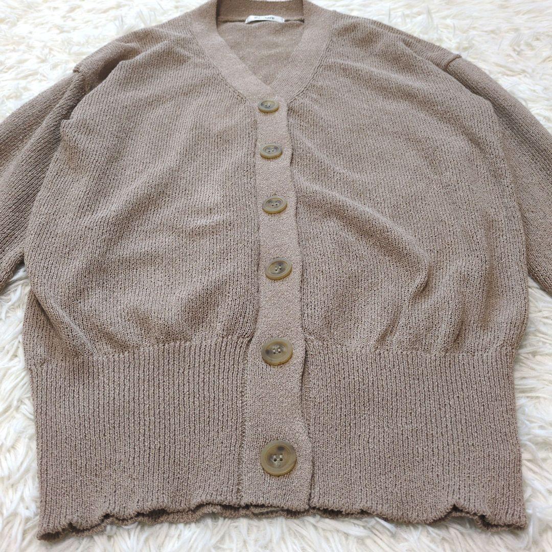 25SS タグ付き　Whim Gazette ペーパーヤーンカーディガン