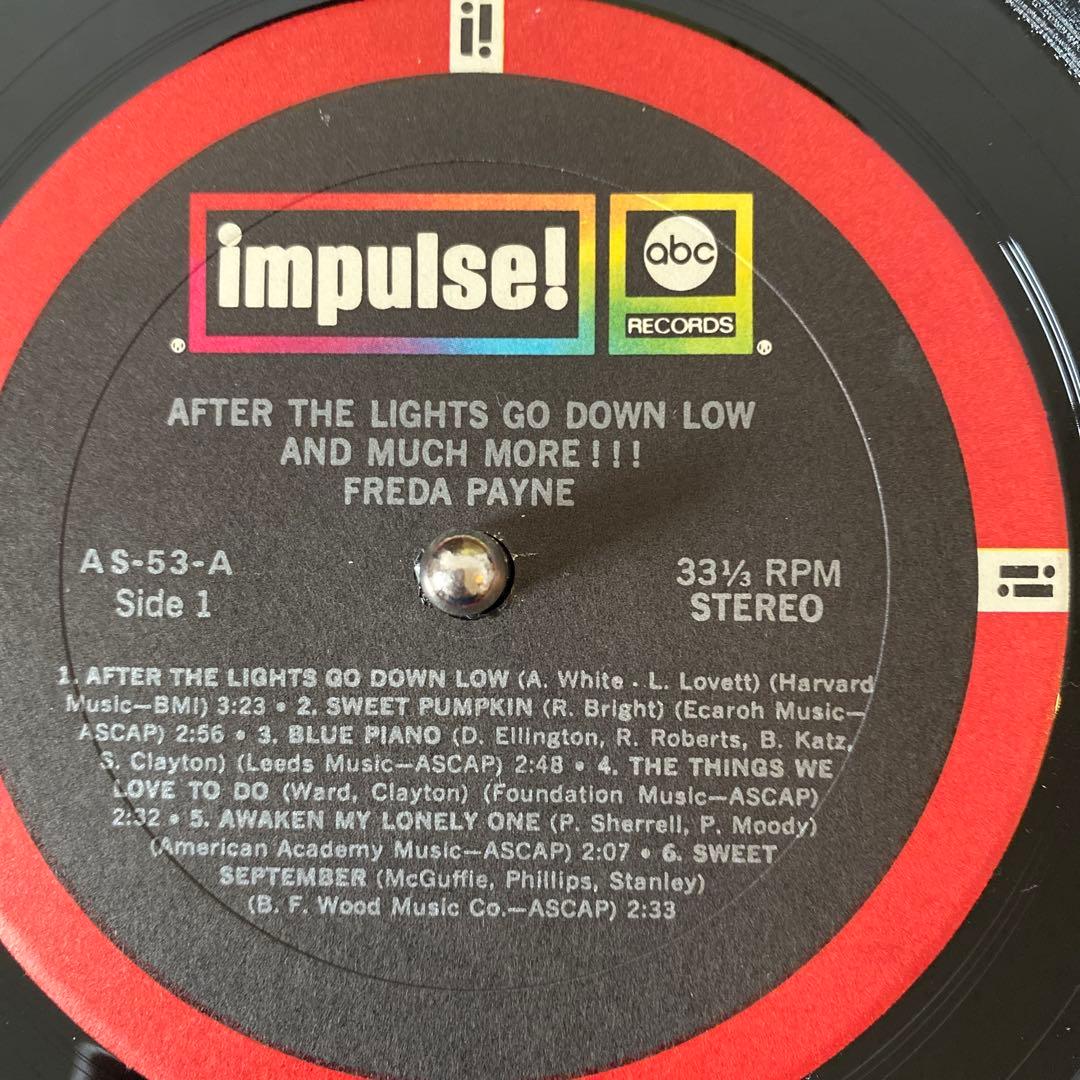 洋楽 FREDA PAYNE AFTER THE LIGHTS GO DOWN LOW