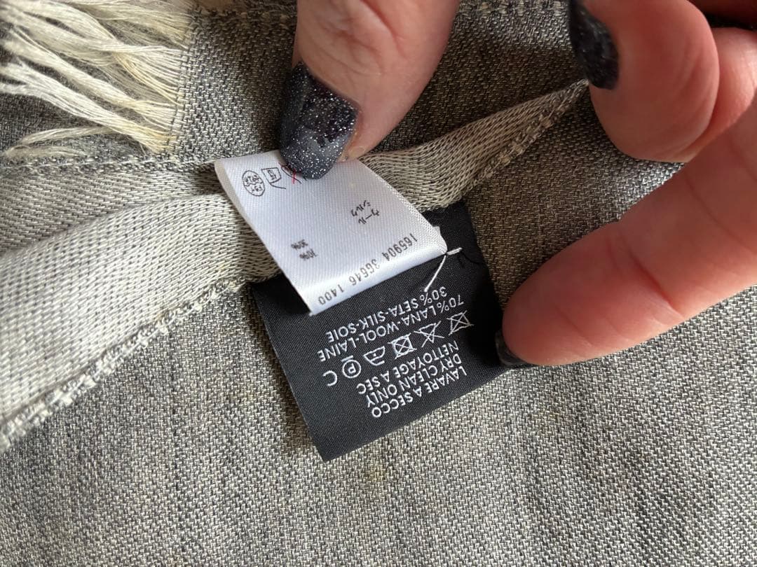 Gucci GGロゴ ストール グレー