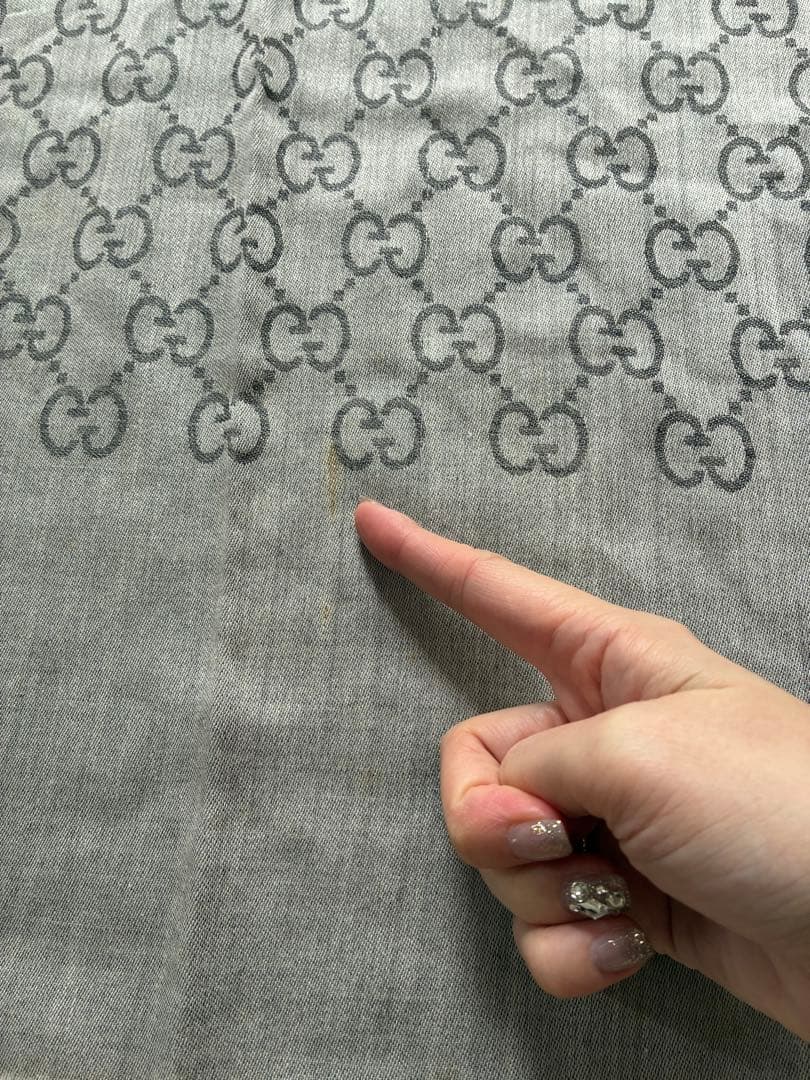 Gucci GGロゴ ストール グレー
