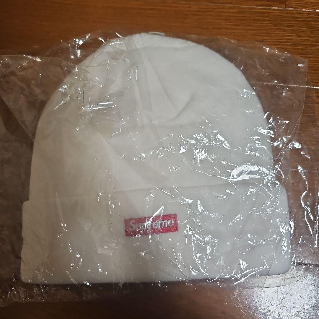 Supreme ホワイト ニット帽 Sロゴ