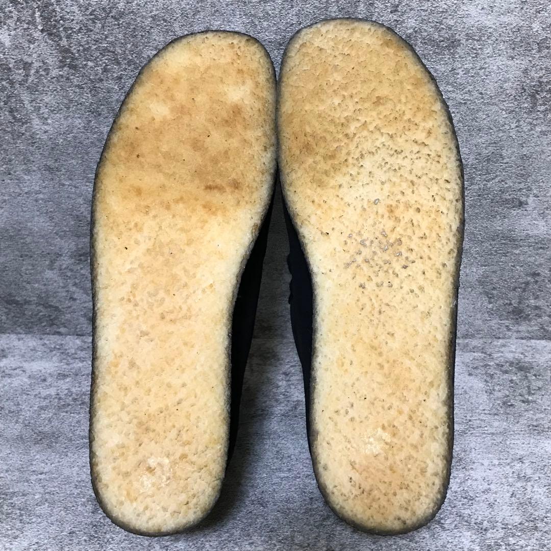 【美品】クラークス ワラビー ローカット UK7 25.5cm 黒 スエード