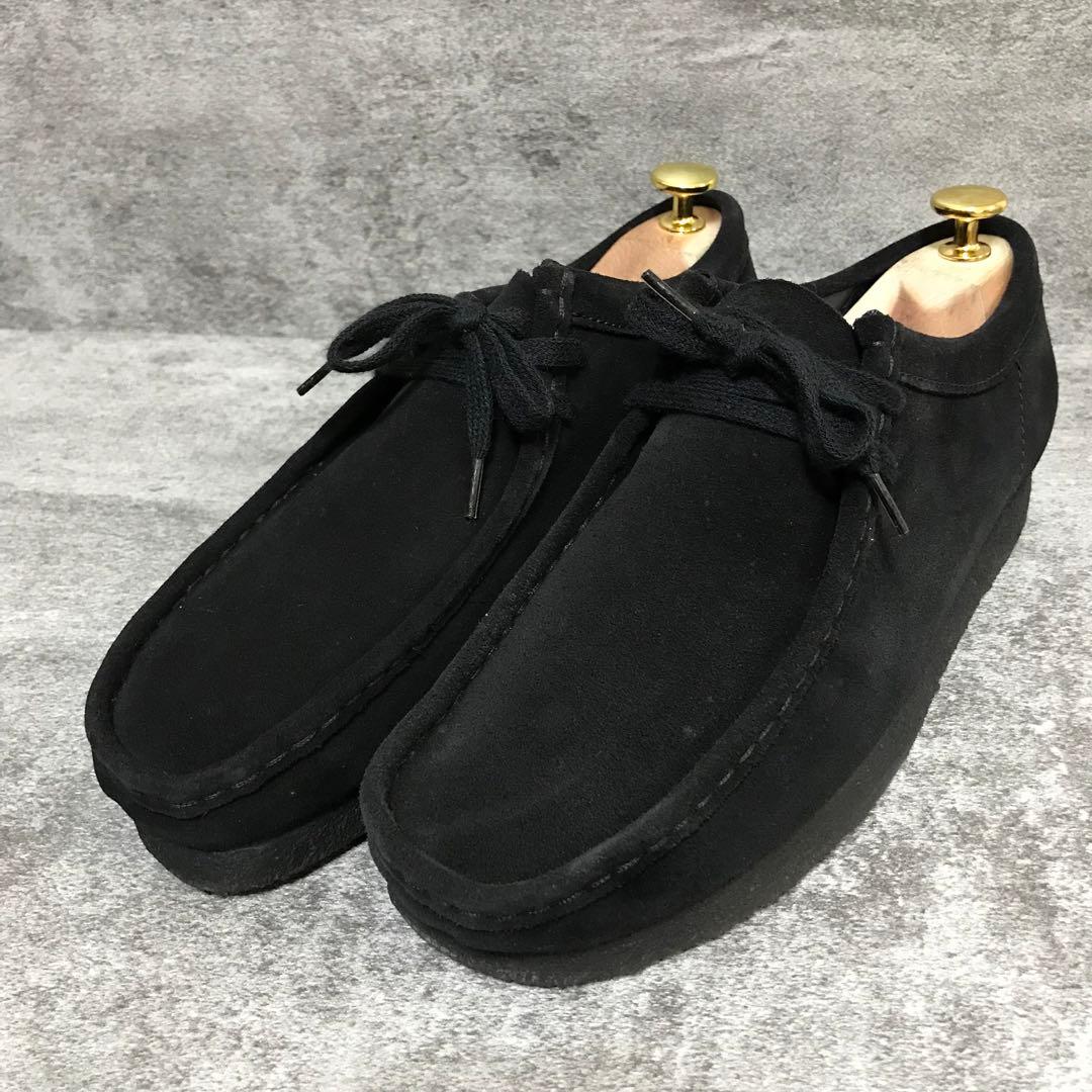 【美品】クラークス ワラビー ローカット UK7 25.5cm 黒 スエード