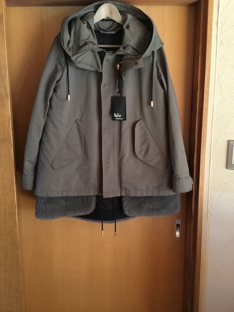 reracs未使用ボア付きモッズコート40 グレー